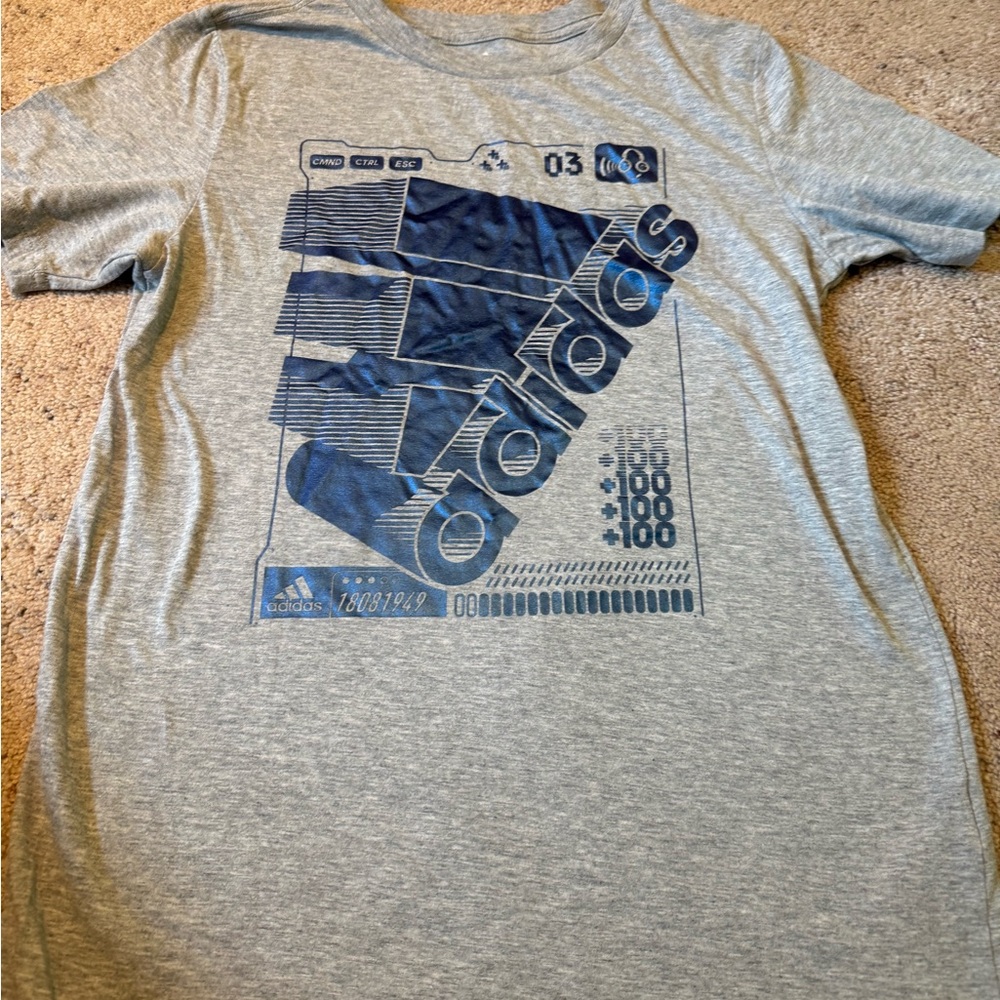 Adidas Heather Gray Regular Fit Tee